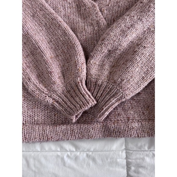 Madewell Beresford Wrap-Front Pullover Sweater Pink Oversized Women's Size XXS - Picture 5 of 8